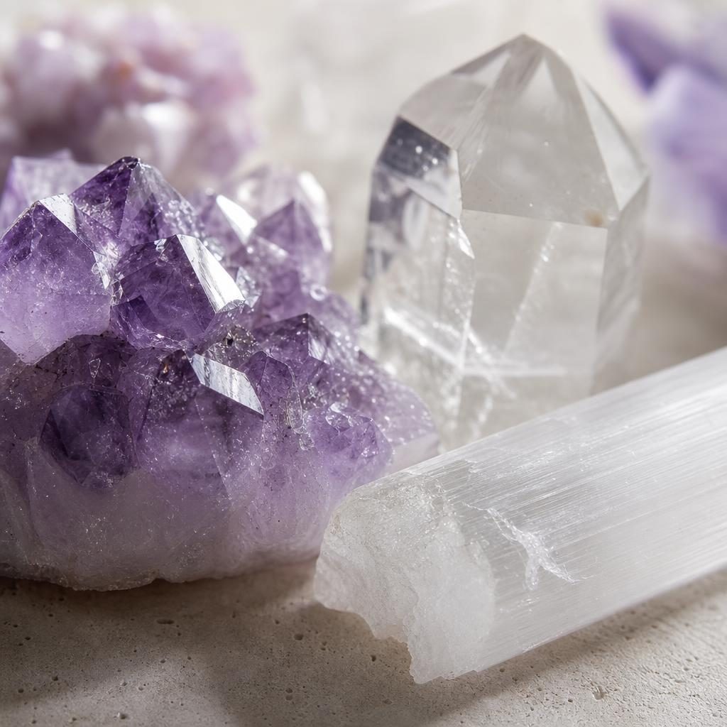 Chakra Coroana: cristale asociate si ghidul Sahasrara – detaliu vizual