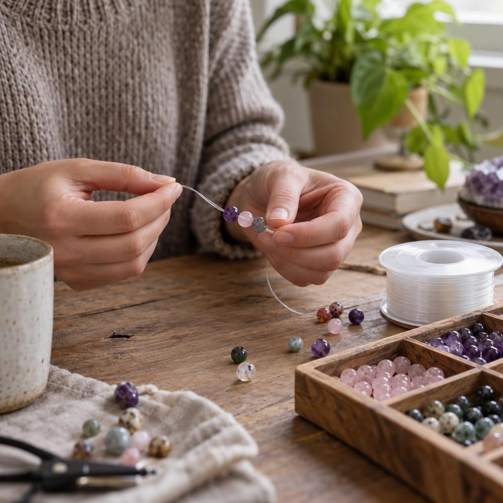 Cum alegi elasticul pentru bratari cu pietre naturale – scenă editorială