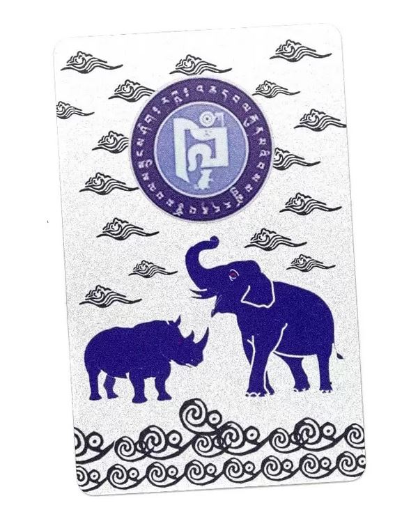 Elefantul si rinocerul albastru-card
