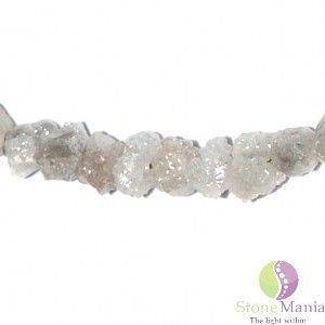 Bratara diamant natural brut alb 2