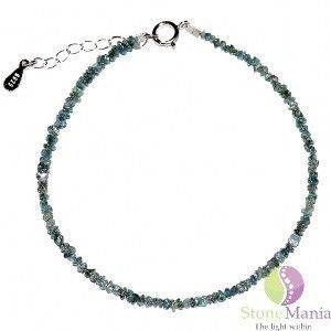 Bratara diamant natural brut albastru