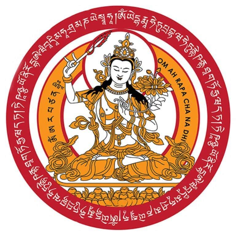 Abtibild sticker feng shui cu manjushri - 11cm