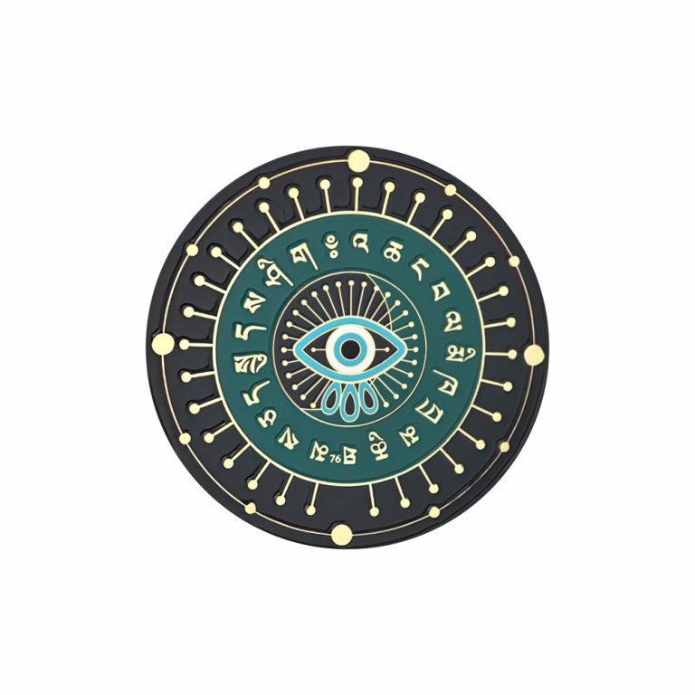 Abtibild sticker feng shui cu ochiul impotriva barfelor si al invidiilor contra geloziei a raului si a magiei negre ochiul lui horus 2022 - 5cm