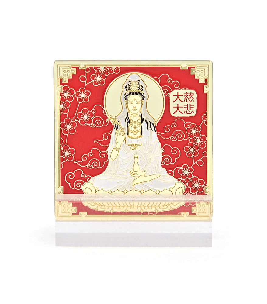 Statueta feng shui kuan yin pe mantra om mani padme hum