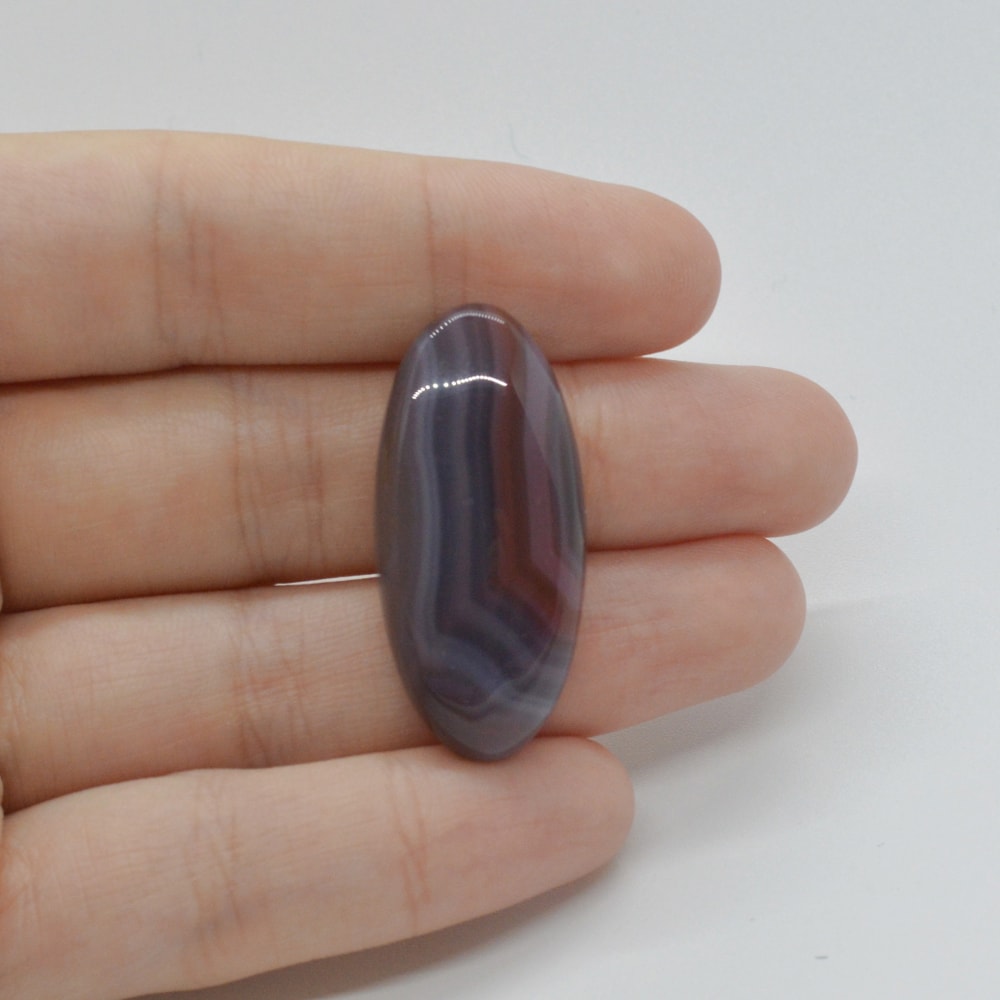 Cabochon agat botswana portocaliu 34x16x7mm c96