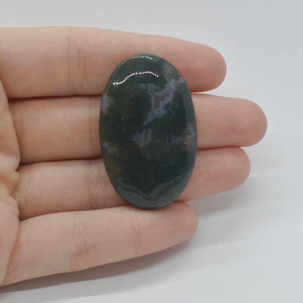 Cabochon agat moss 41x26x6mm c25