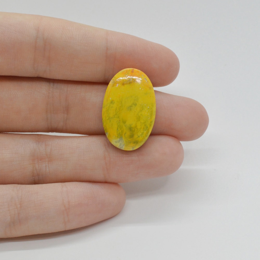 Cabochon jasp bumble bee 24x16x5mm c139