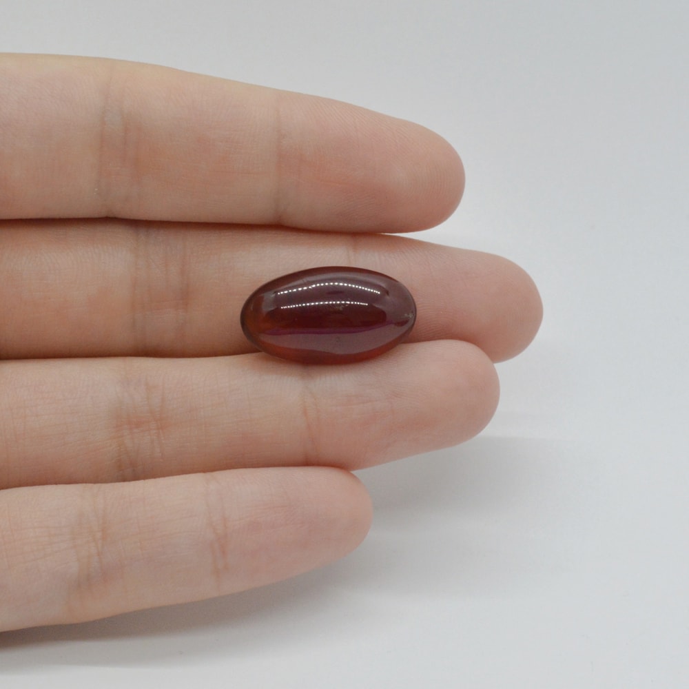 Cabochon granat hessonit 20x11x6mm c113