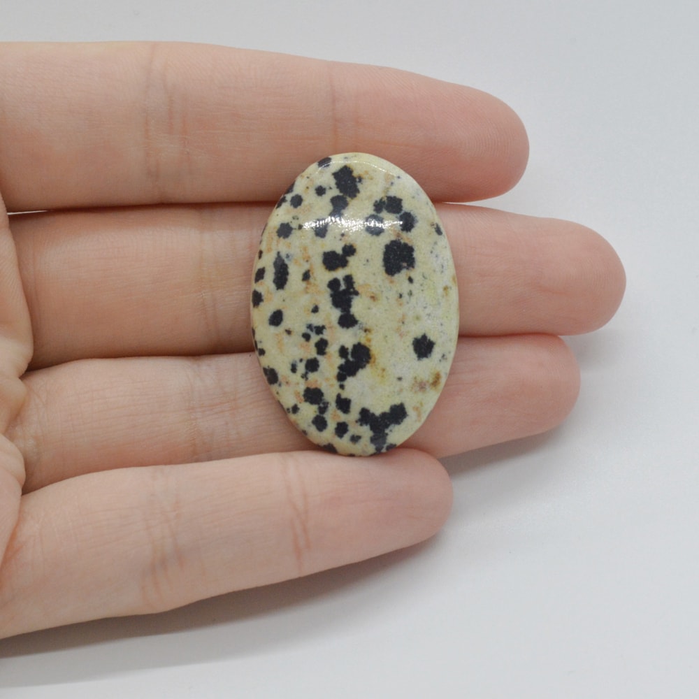 Cabochon jasp dalmatian 34x23x6mm c3