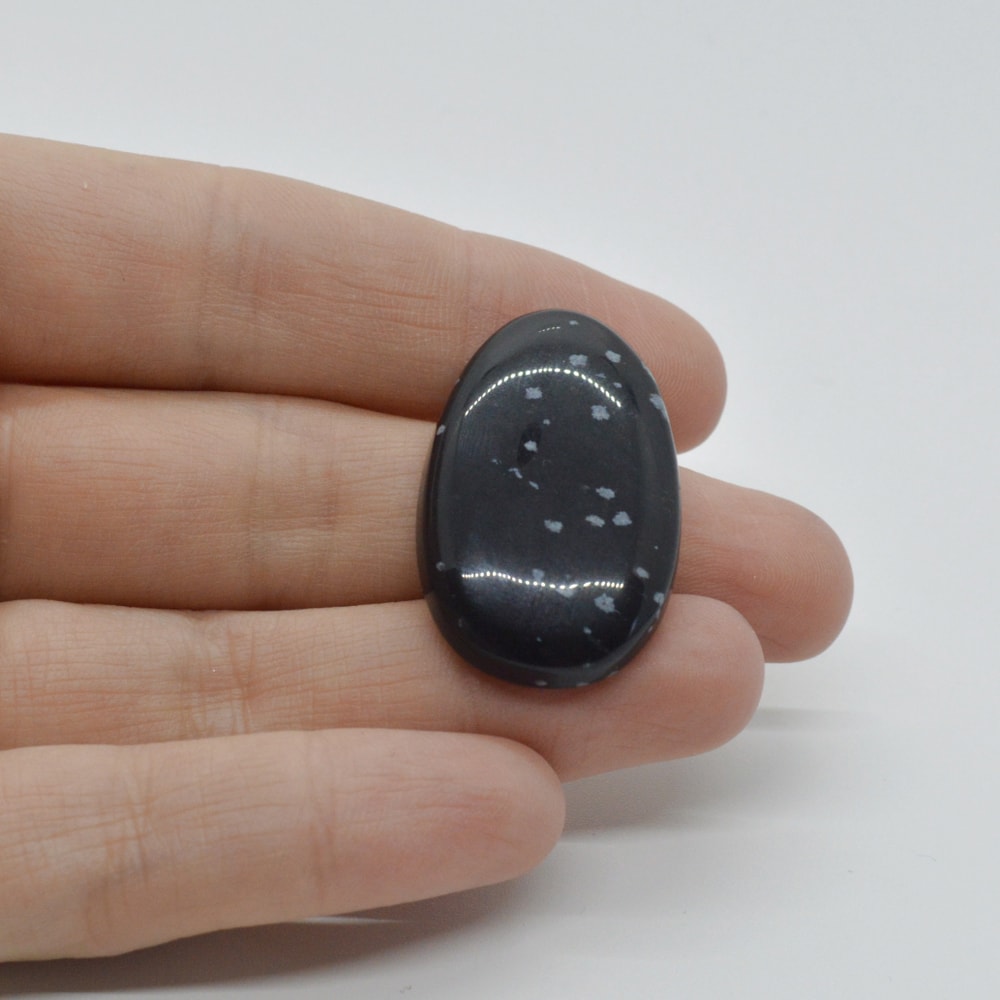 Cabochon obsidian fulg de nea 32x20x7mm c46