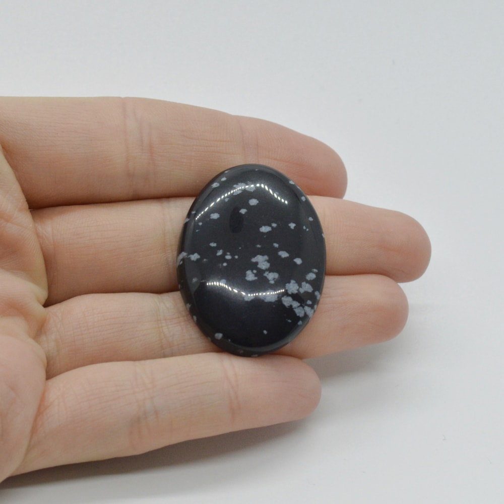 Cabochon obsidian fulg de nea 35x25x6mm c96