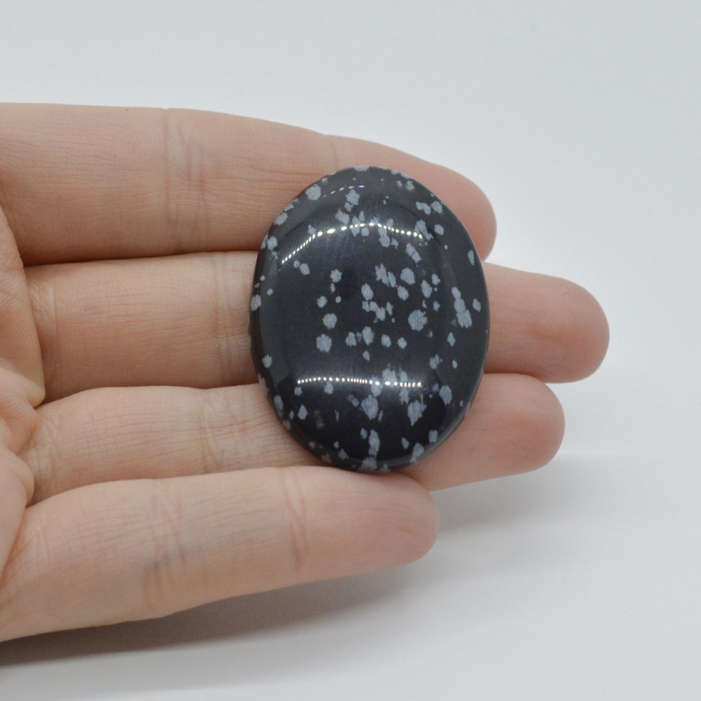 Cabochon obsidian fulg de nea 39x28x7mm c69