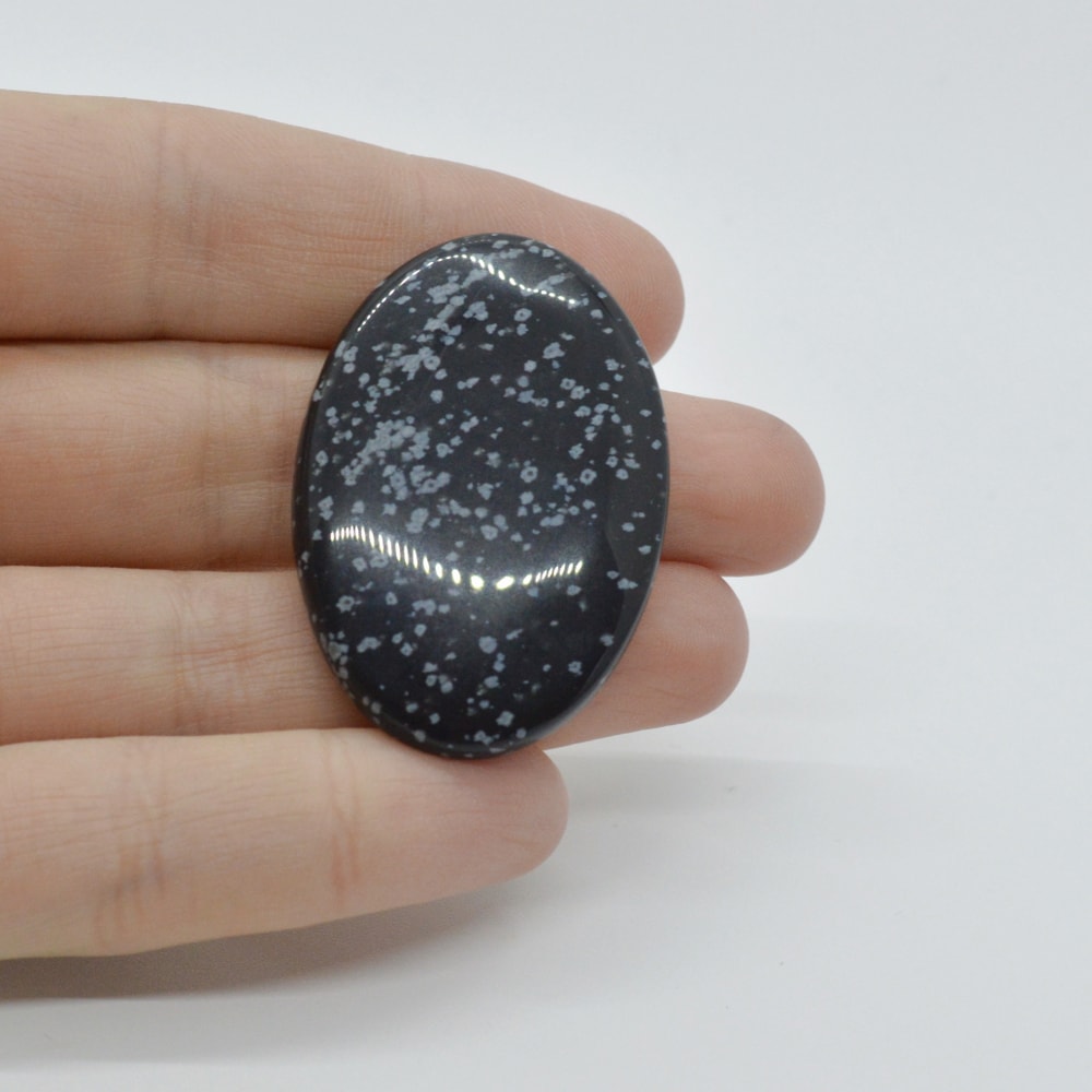 Cabochon obsidian fulg de nea 41x28x5mm c14
