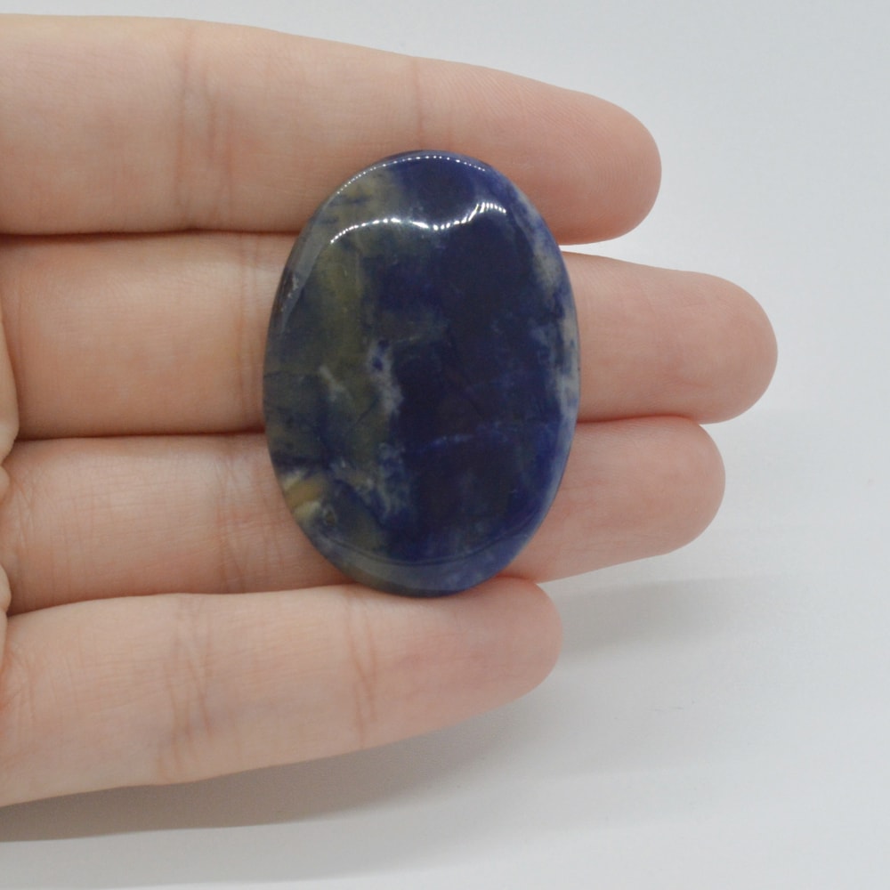 Cabochon sodalit 38x27x6mm c15