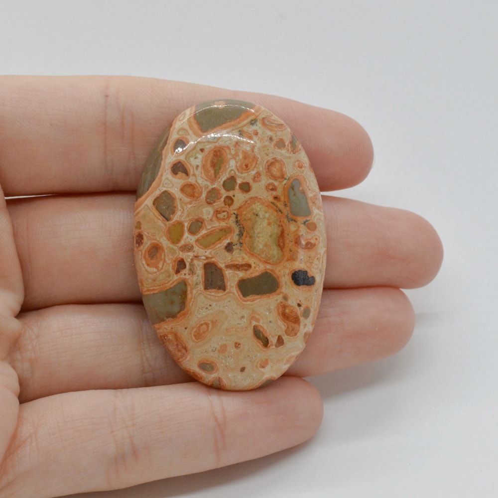 Cabochon jasp leopard 45x30x7mm c6