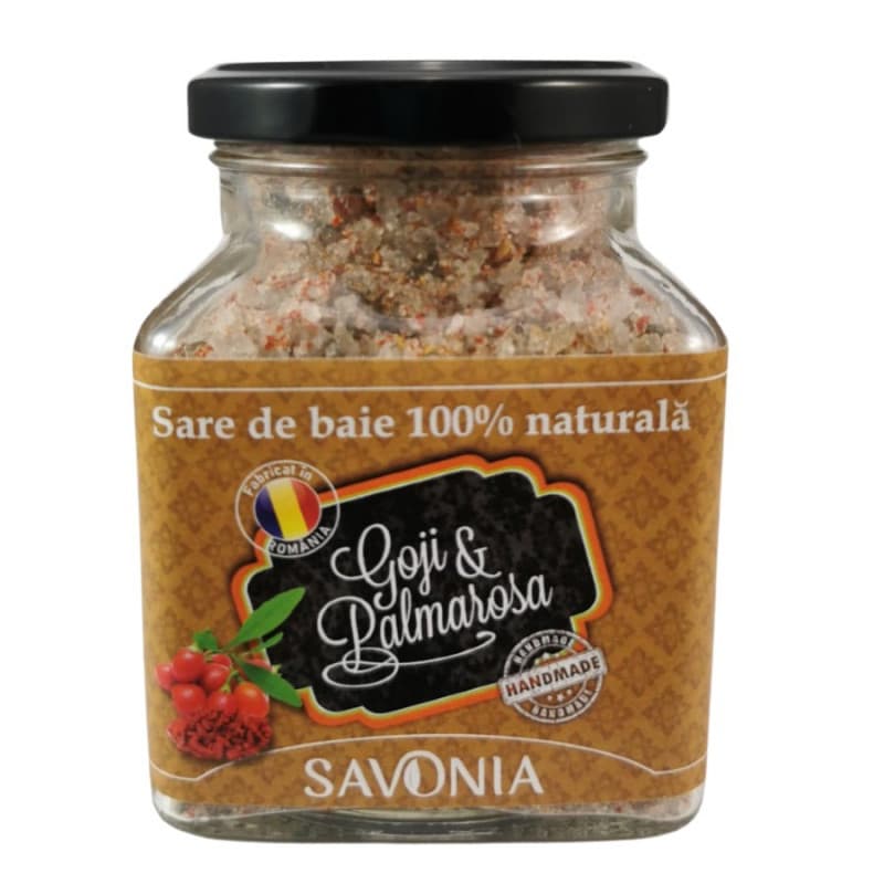 Sare de baie cu goji si palmarosa savonia 350g