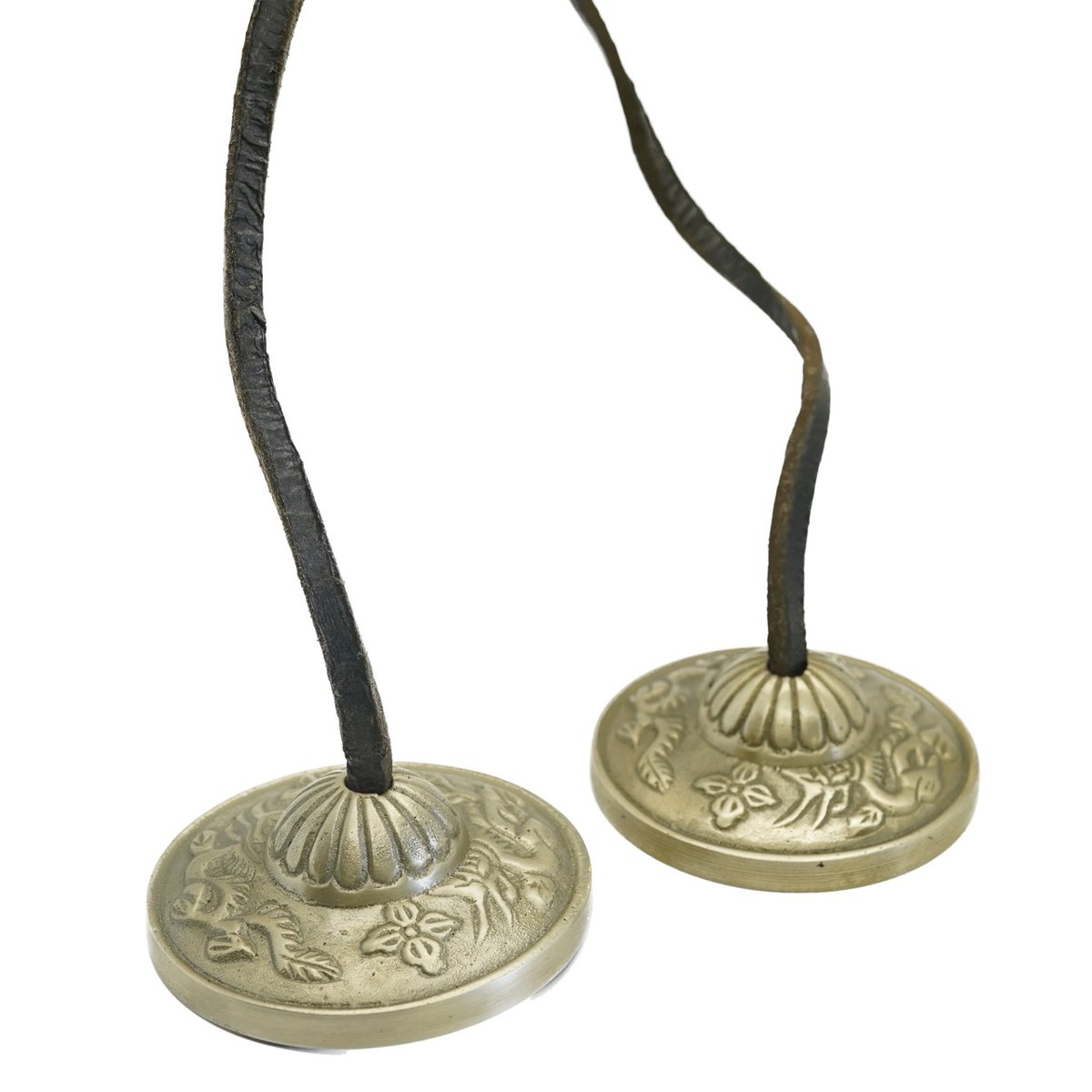 Talgere feng shui din bronz cu simboluri florale tingsha - 6cm