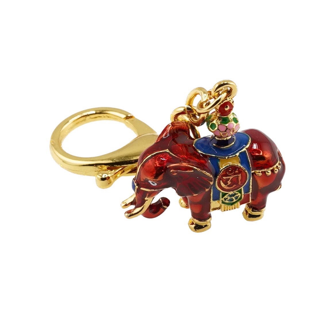 Amuleta feng shui din metal elefantul rosu al prosperitatii 2023