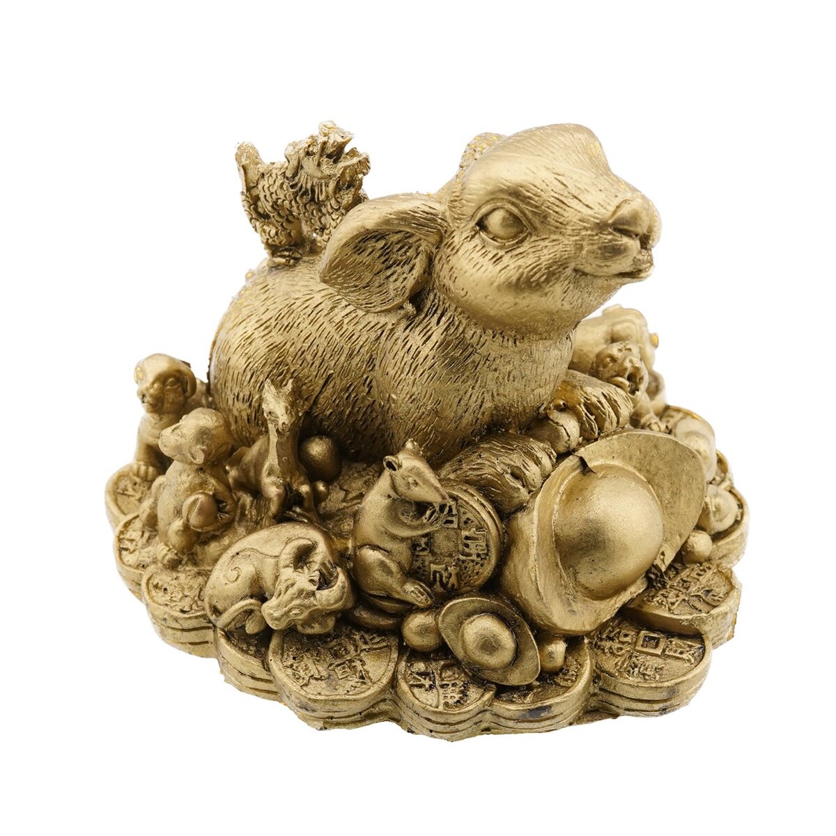 Statueta feng shui iepure cu animalele zodiacului chinezesc 10cm