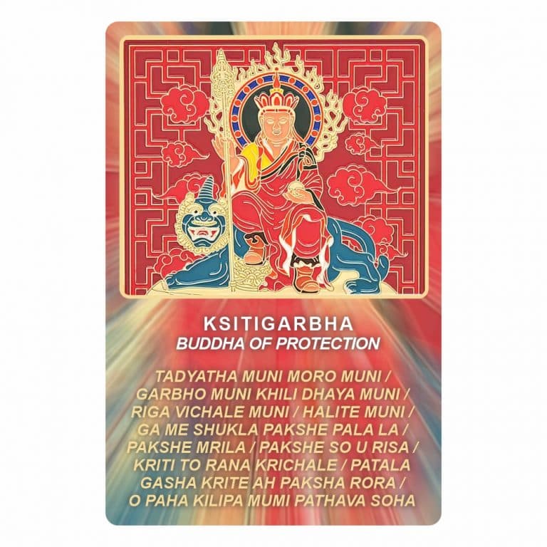 Abtibild sticker de protectie cu buddha ksitigarbha 2023