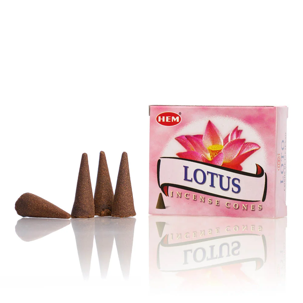 Conuri parfumate fumigatie hem lotus 10 buc