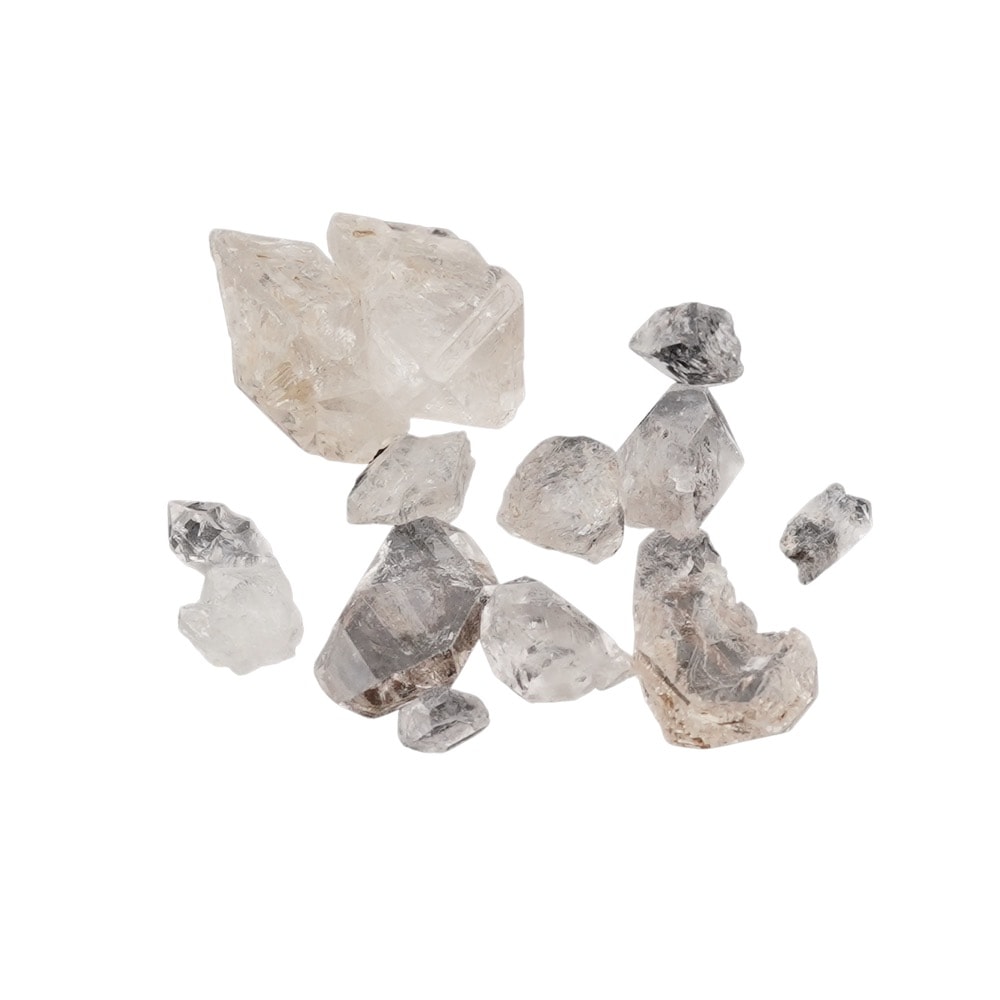 Diamant herkimer brut lot 4-12mm 10g