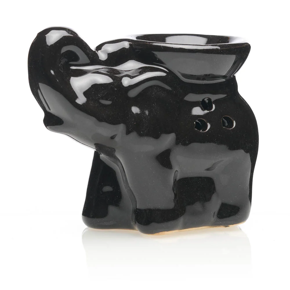 Vas aromaterapie din ceramica cu model elefant negru ar10