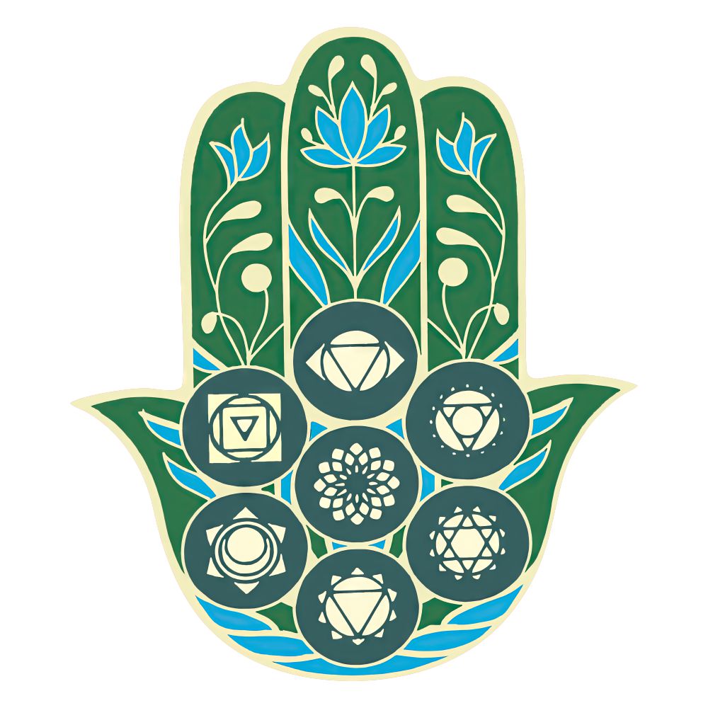 Abtibild sticker feng shui pentru forta vitala cu mana lui hamsa 2024 mare