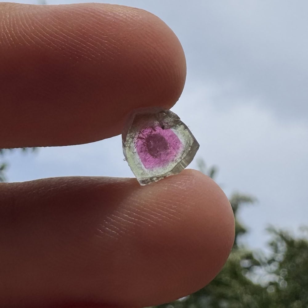 Turmalina watermelon cristal natural unicat cod a15 8x3mm 272ct