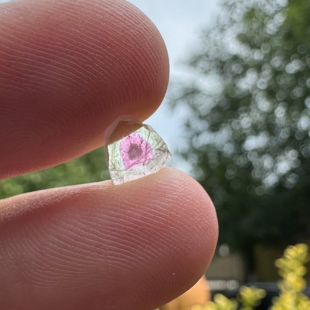 Turmalina watermelon cristal natural unicat cod a55 7x2mm 129ct