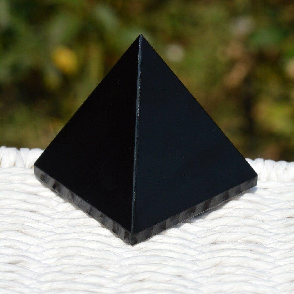 Stonemania Bijou Piramida obsidian negru 50mm