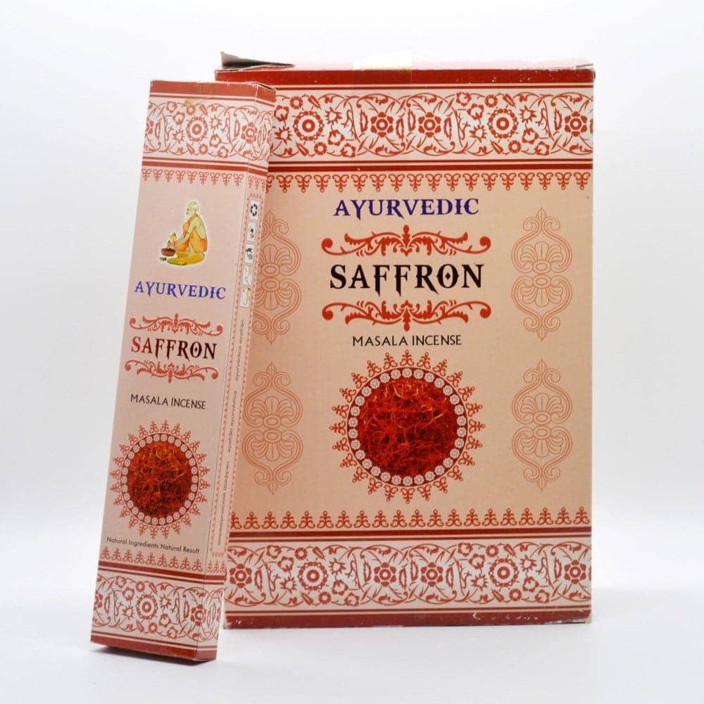 Betisoare parfumate ayurvedic saffron 15 buc