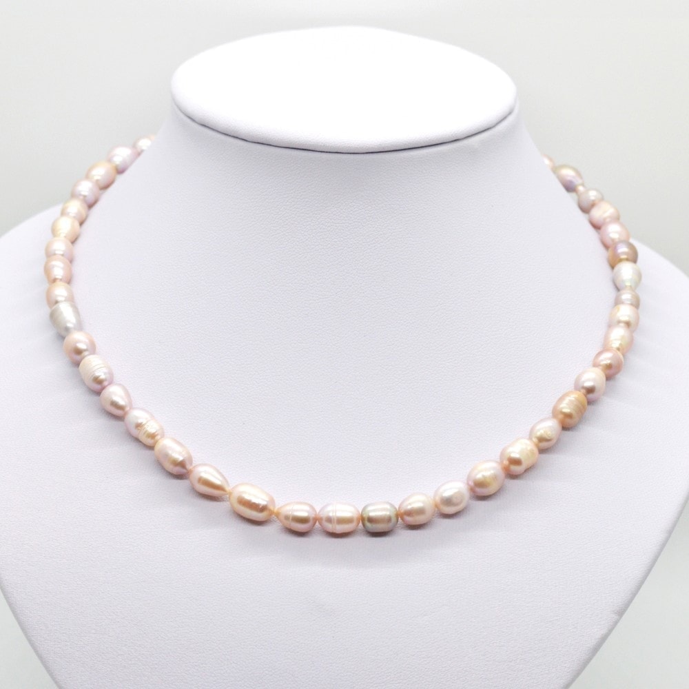Colier perle de cultura lunguiete 7-9mm roz