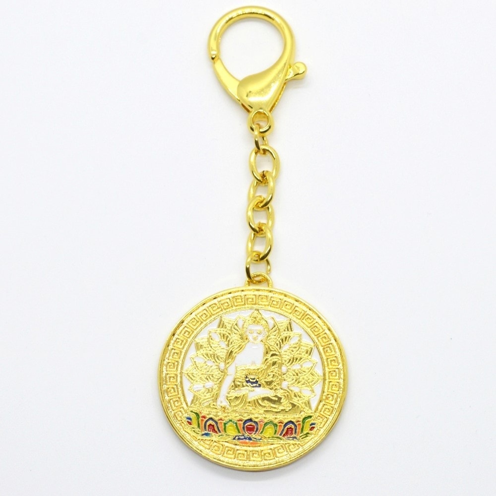 Breloc amuleta ratnasambhava buddha - alb