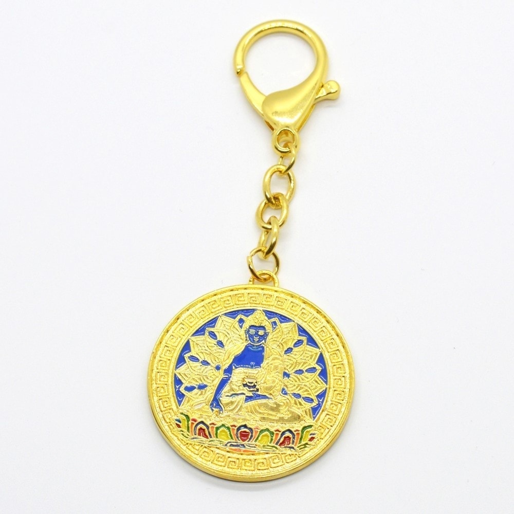 Breloc amuleta ratnasambhava buddha - albastru