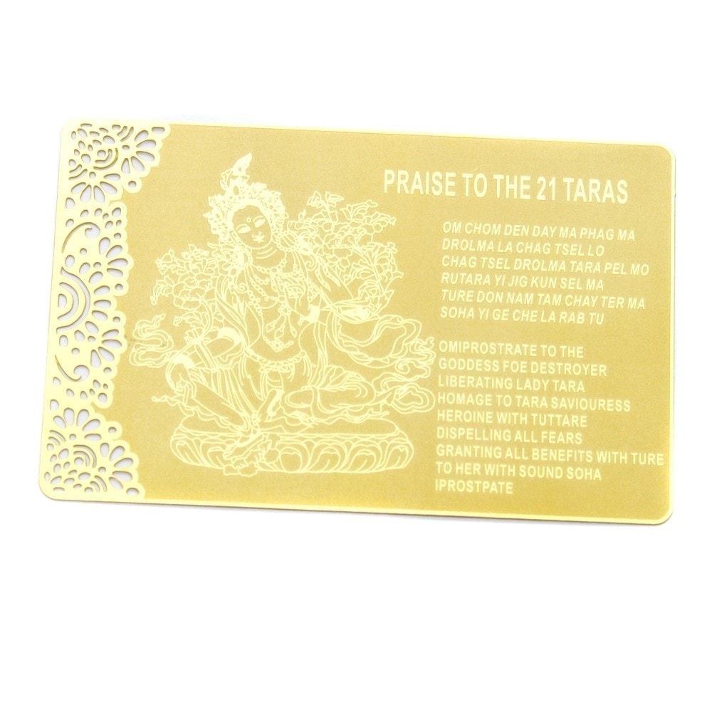 Card feng shui din metal 21 tara