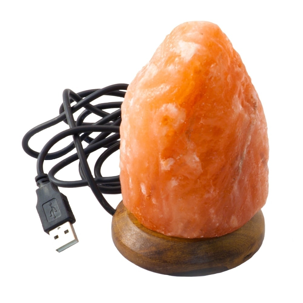 Veioza lampa din sare de himalaya cu usb - naturala 05 kg