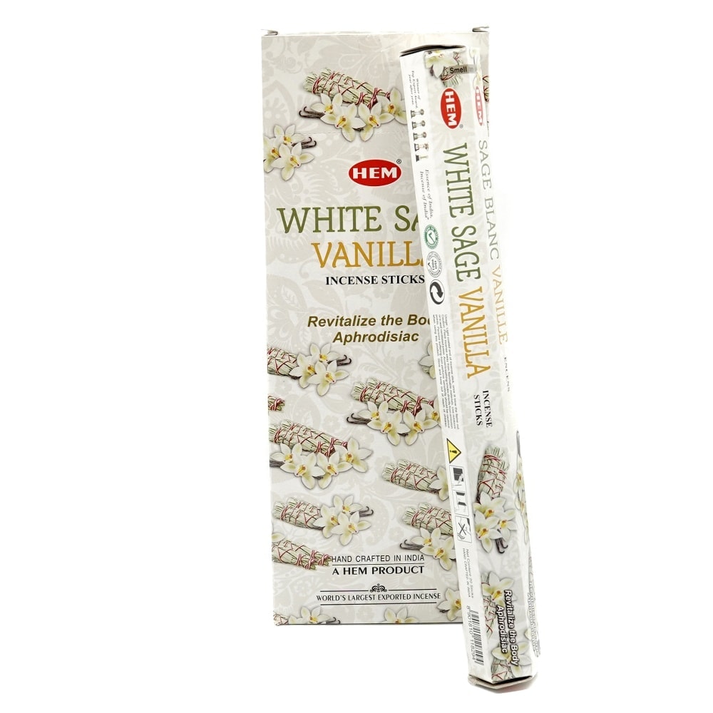 Betisoare parfumate hem white sage vanilla 20 buc