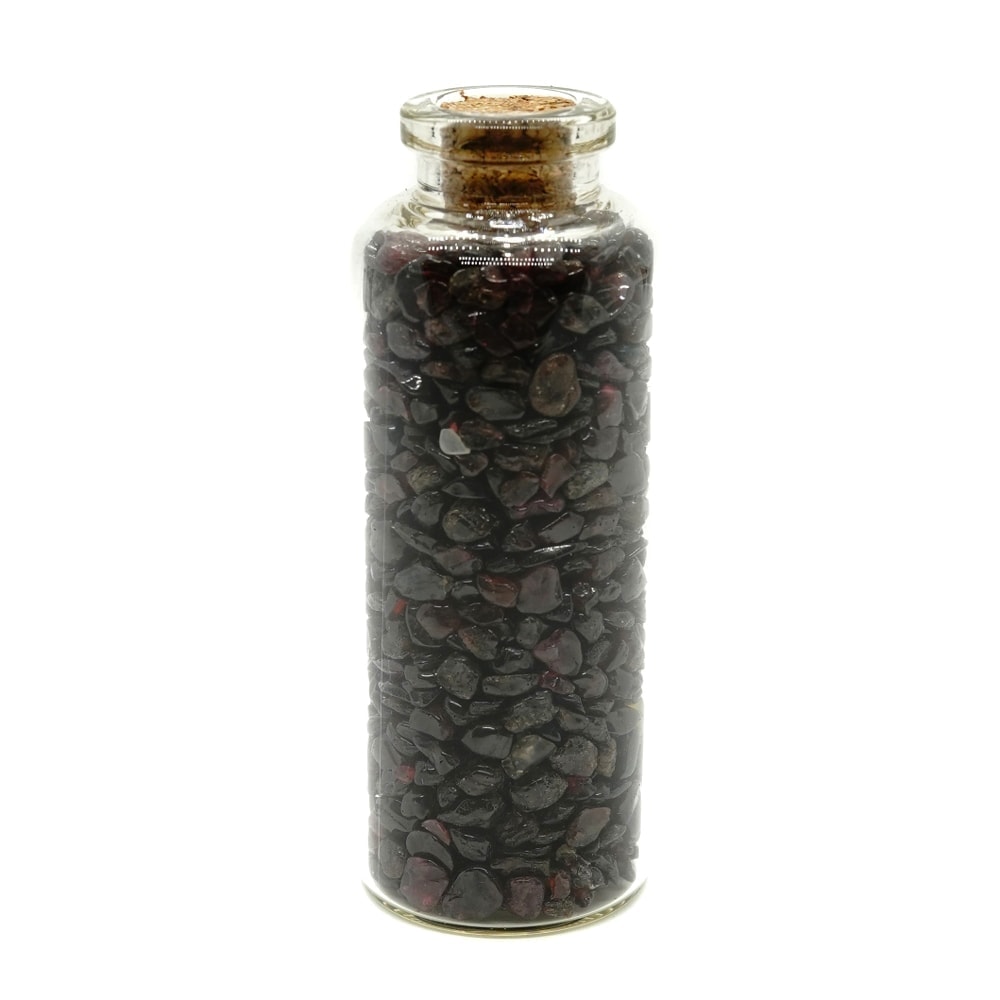 Sticla cu cristale naturale de granat medie - 8cm