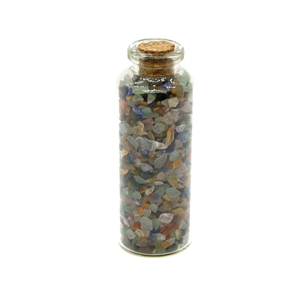 Sticla cu cristale naturale mix medie - 8cm model 2