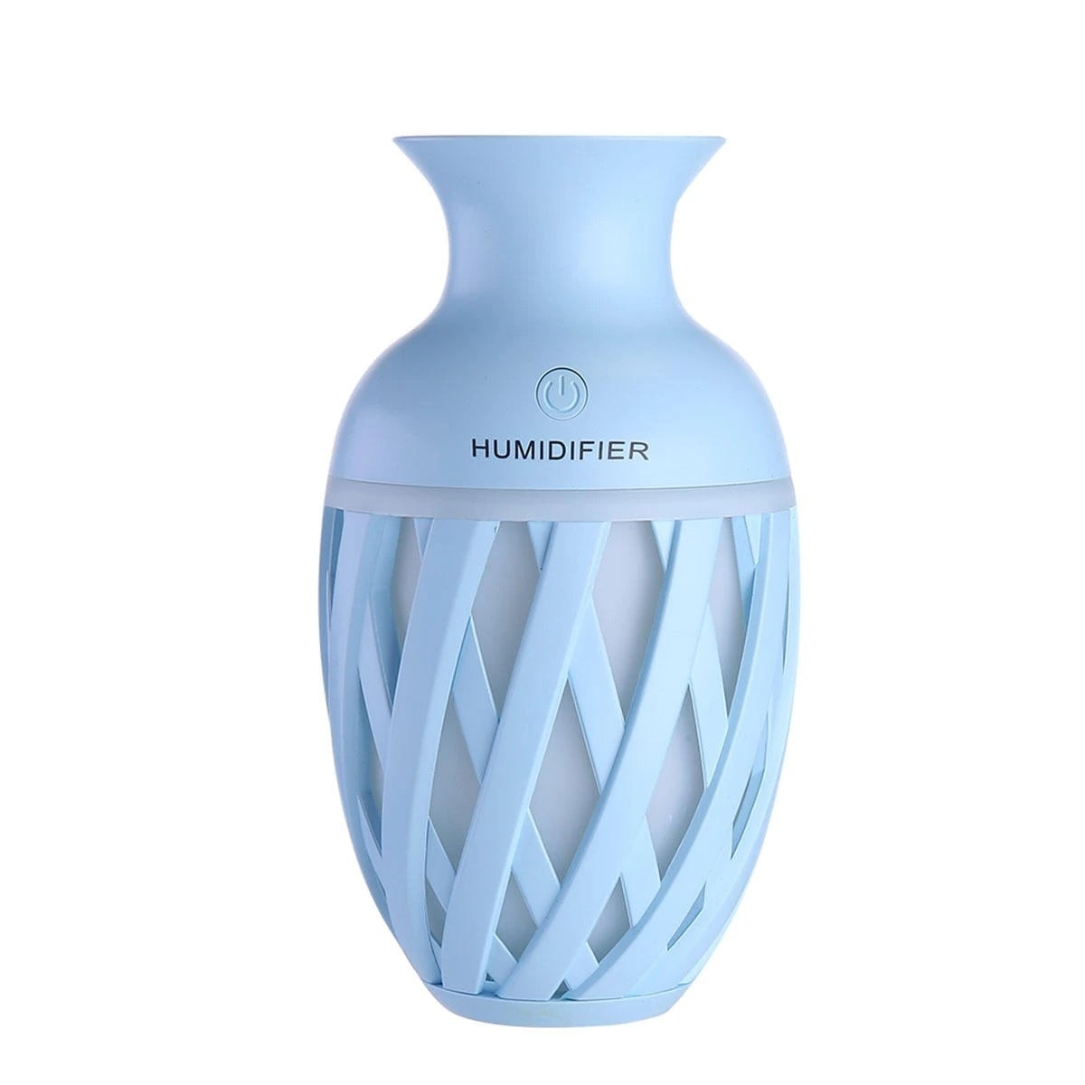 Difuzor ultrasonic vaza albastra 320 ml functie de umidificator aroma difuzor purificator aer usb