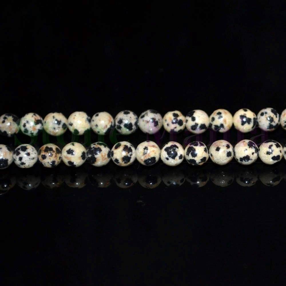 Colier jasp dalmatian sfere 6mm