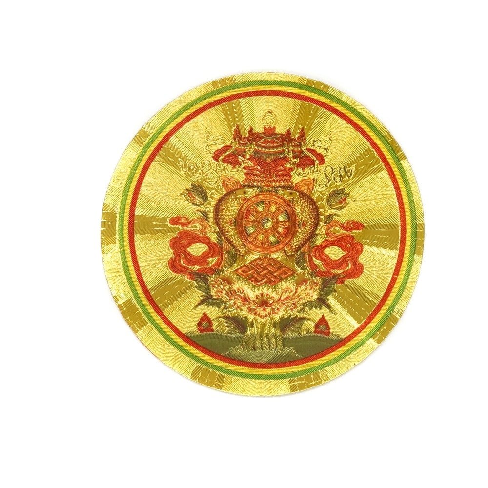 Abtibild feng shui cele 8 simboluri auriu - 6cm