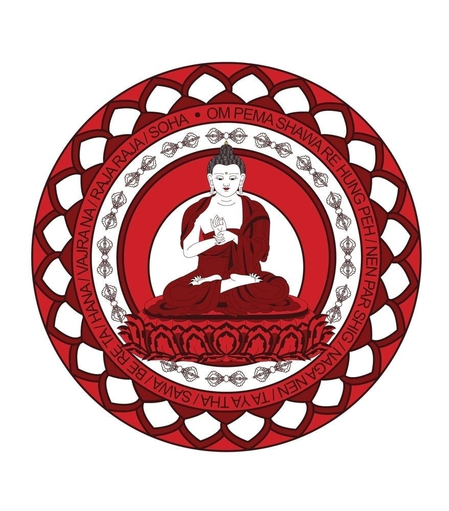 Abtibild feng shui buddha vairocana pentru sanatate si protectie - 5cm 2021