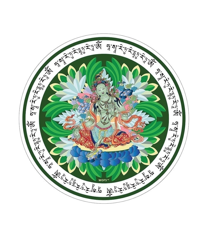 Abtibild feng shui cu tara verde - 11cm