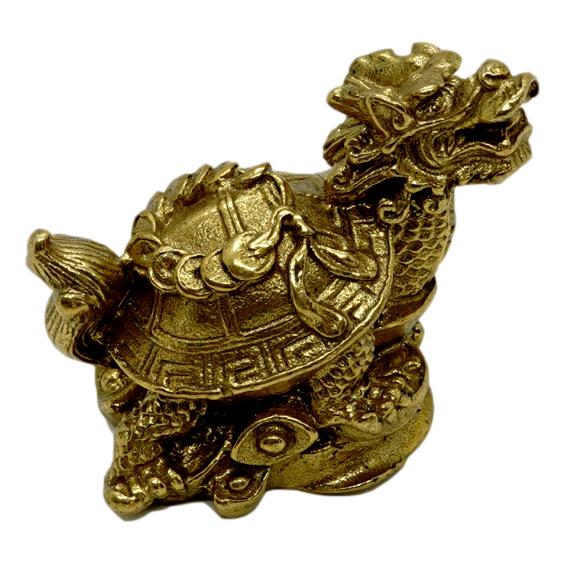 Statueta feng shui broasca dragon cu monede 52cm