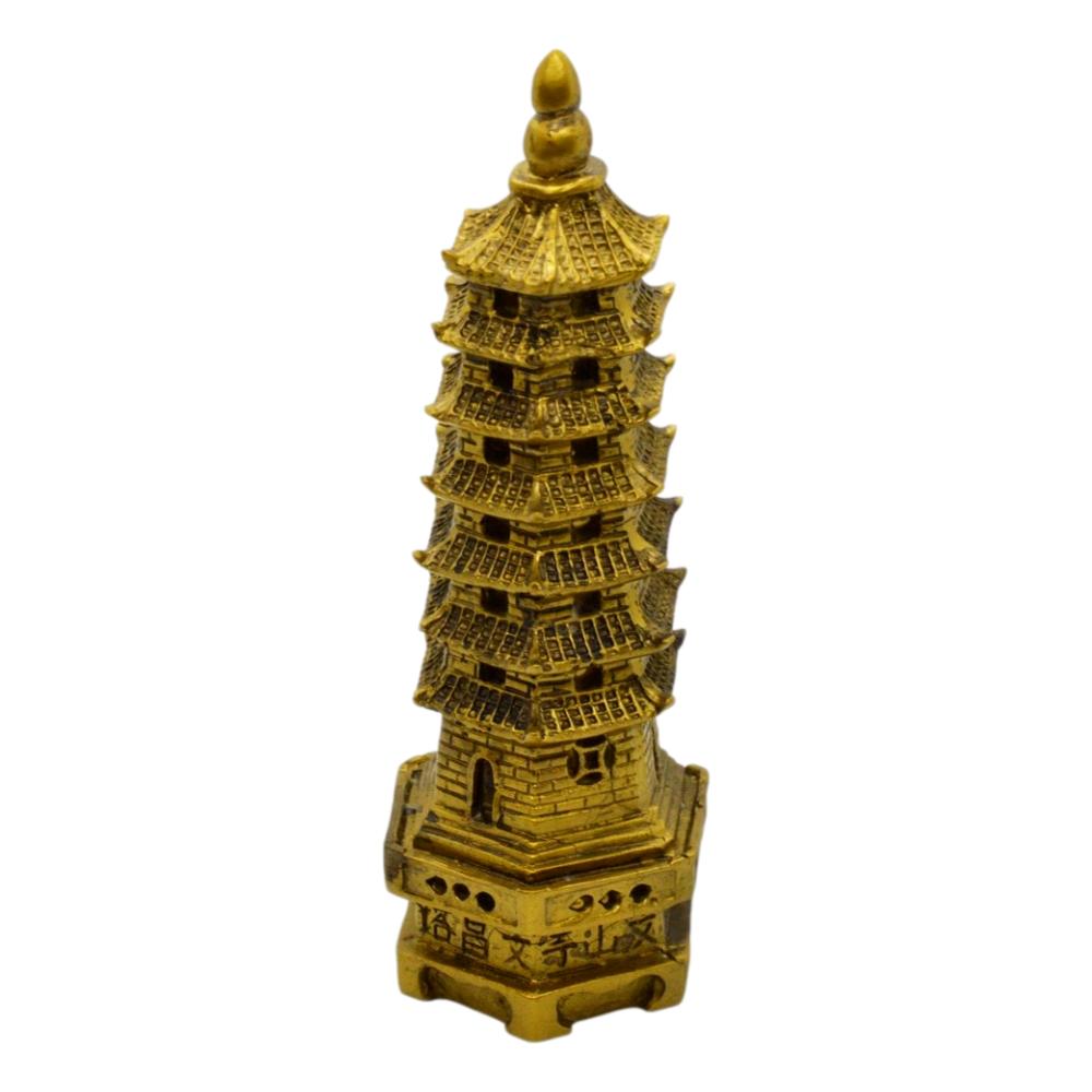 Statueta feng shui pagoda cu 7 niveluri din rasina 16cm
