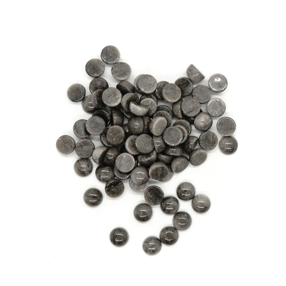 Cabochoane din obsidian argintiu 8mm