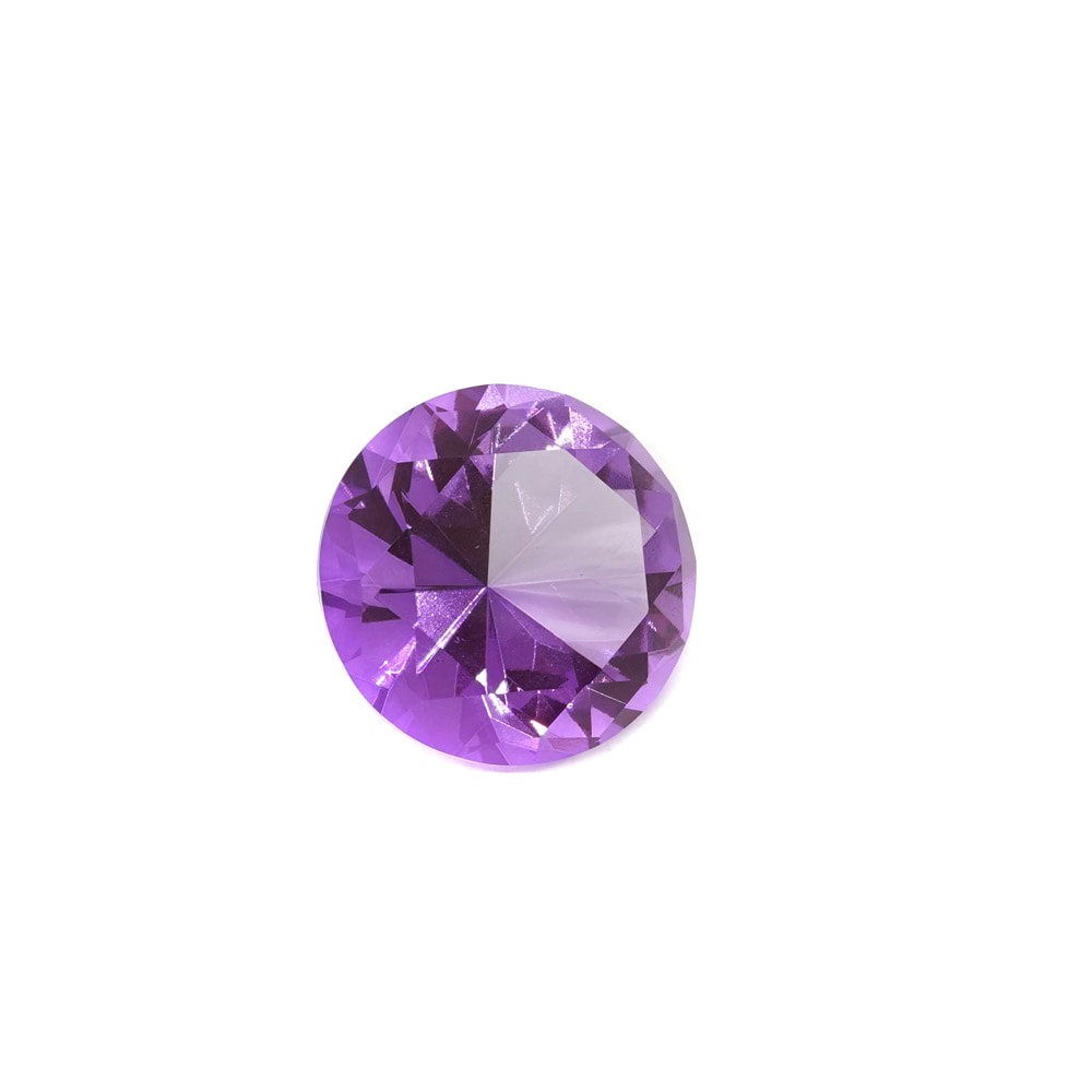 Cristal decorativ din sticla k9 diamant mediu - 4cm mov