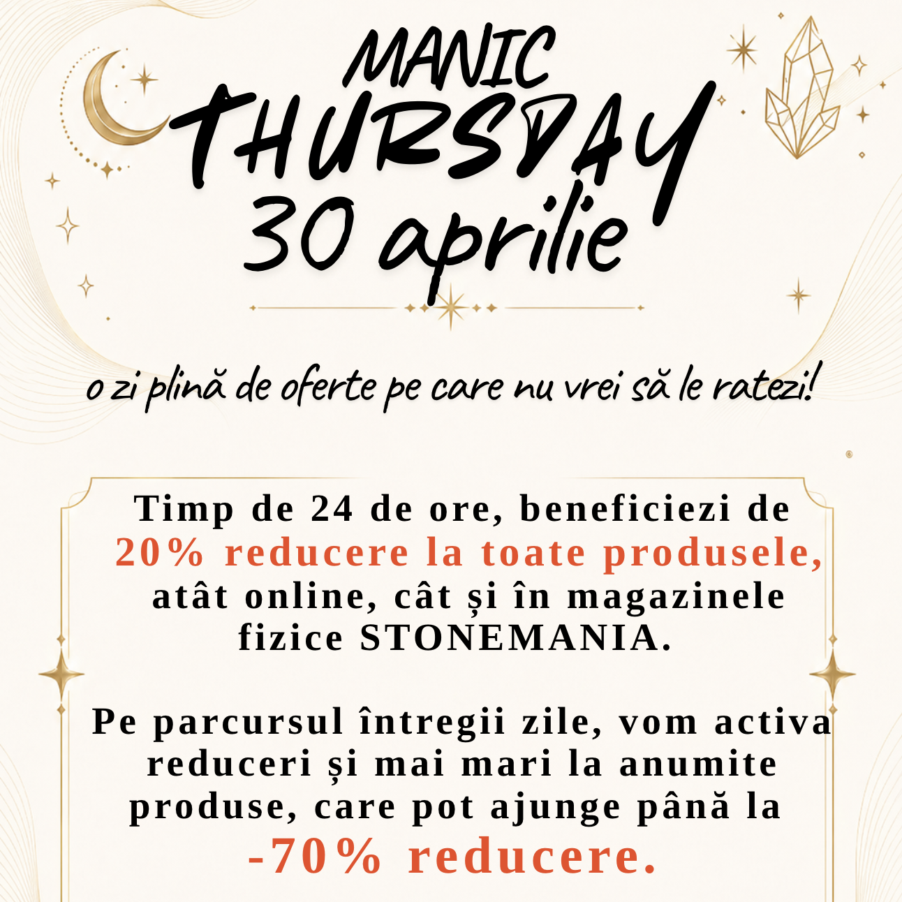 -20% reducere Manic Thursday
